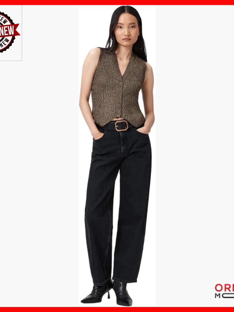Shiny Waistcoat Vest Women's Small Viscose Polyester Blazer Suiting